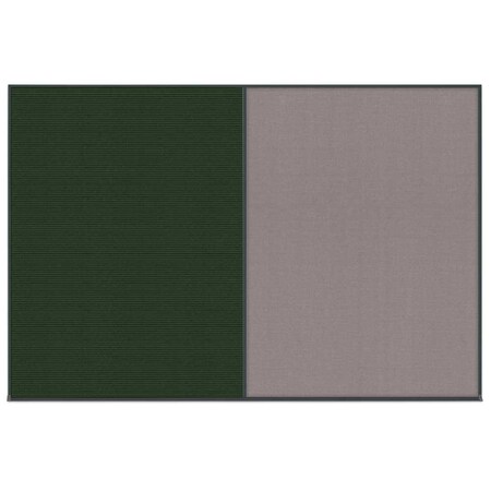 United Visual Products Enclosed Corkboard, 1 Door, 60"x36", 4" Fra UV3403-WHITE-FORBO
